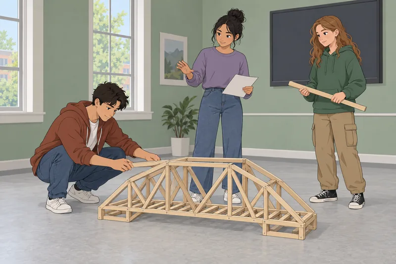 Student Participation Motivation shapes collaborative bridge building.