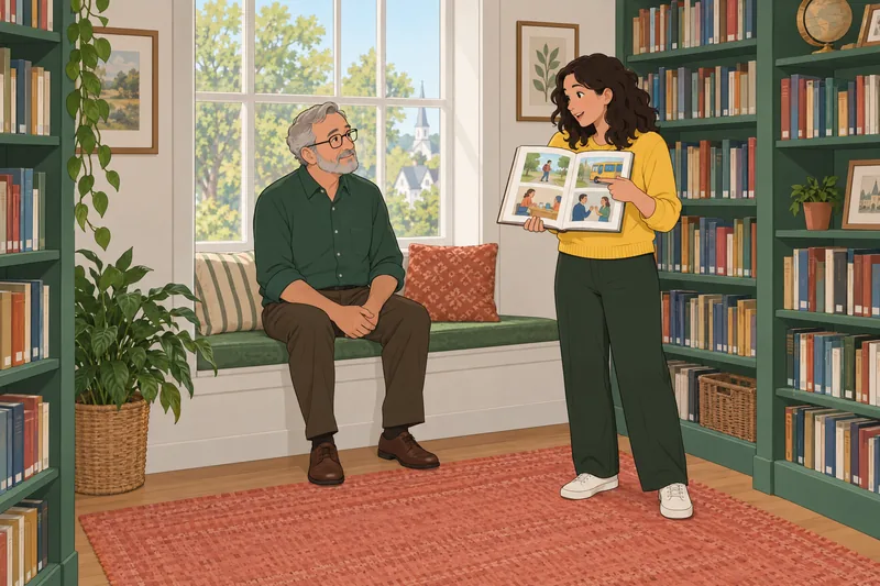 cuestionario sobre modismos en una biblioteca.