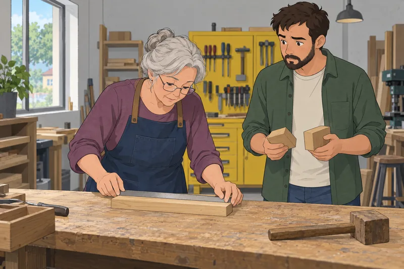 Idiot Quiz depicts a ruler beside wooden blocks.