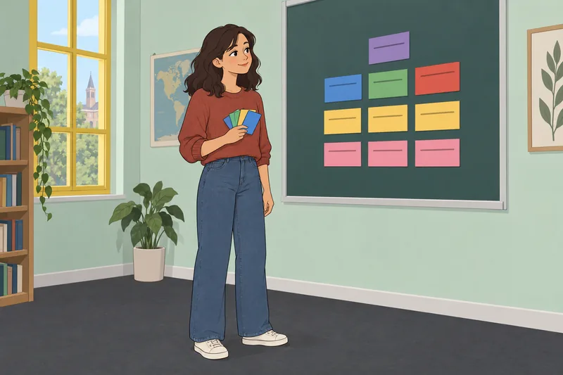 El cuestionario de práctica ocurre en un aula.