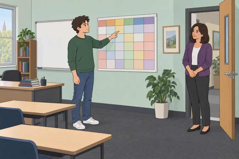 Este cuestionario sobre «in» aparece en clase.