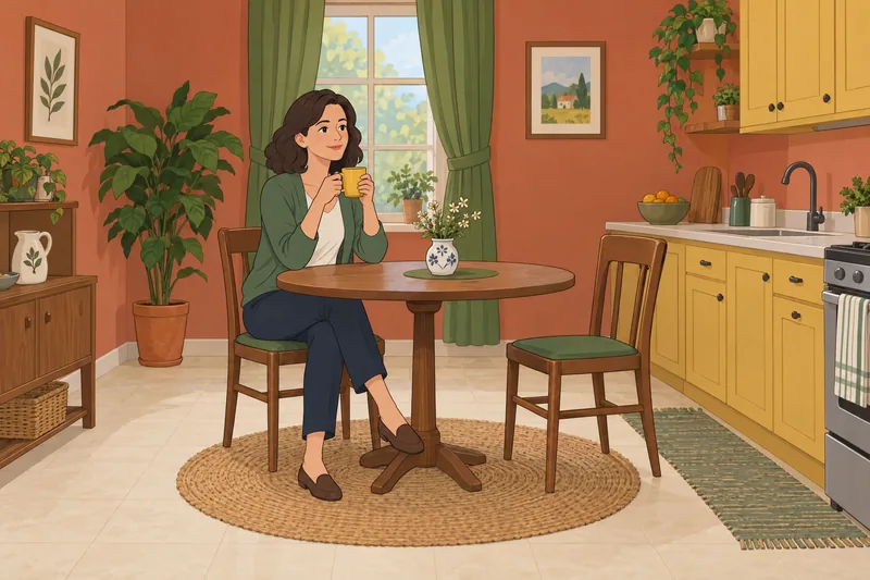 Psychological General Well-Being appears in a quiet kitchen.