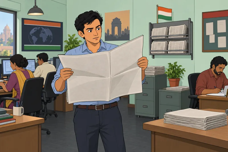 Indian Current Affairs appear in class.