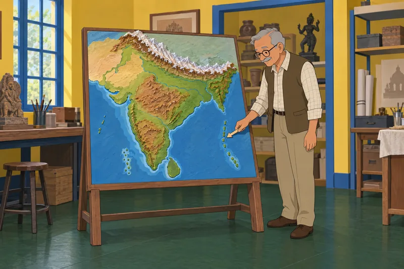 El cuestionario sobre la India muestra relieves.