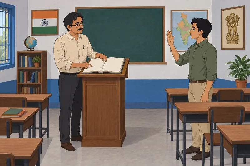 cuestionario sobre política en un aula cívica.