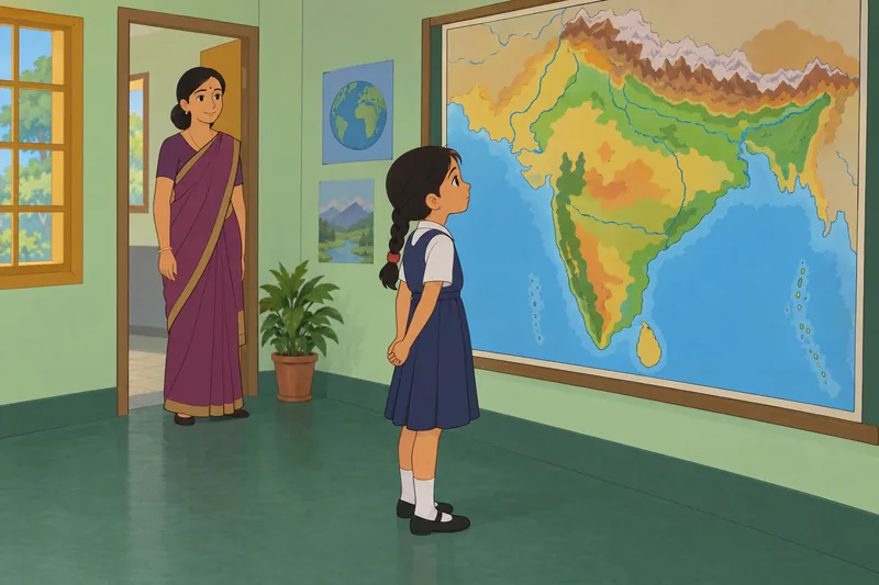 El cuestionario sobre India muestra un mapa.