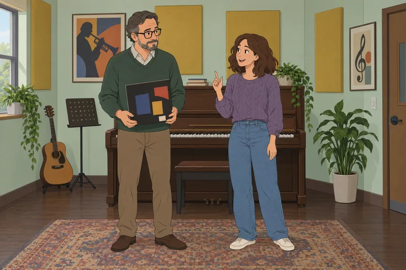 Quiz de música muestra un vinilo.
