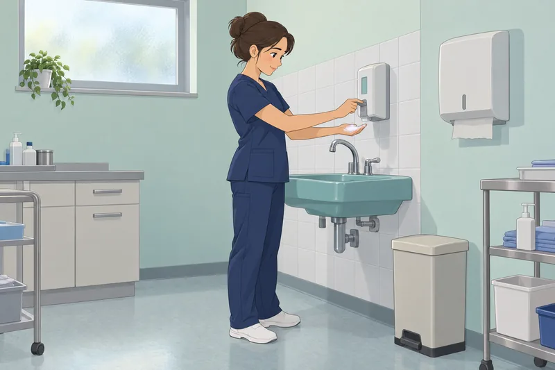 Infection Control Quiz shows clinical hand hygiene.