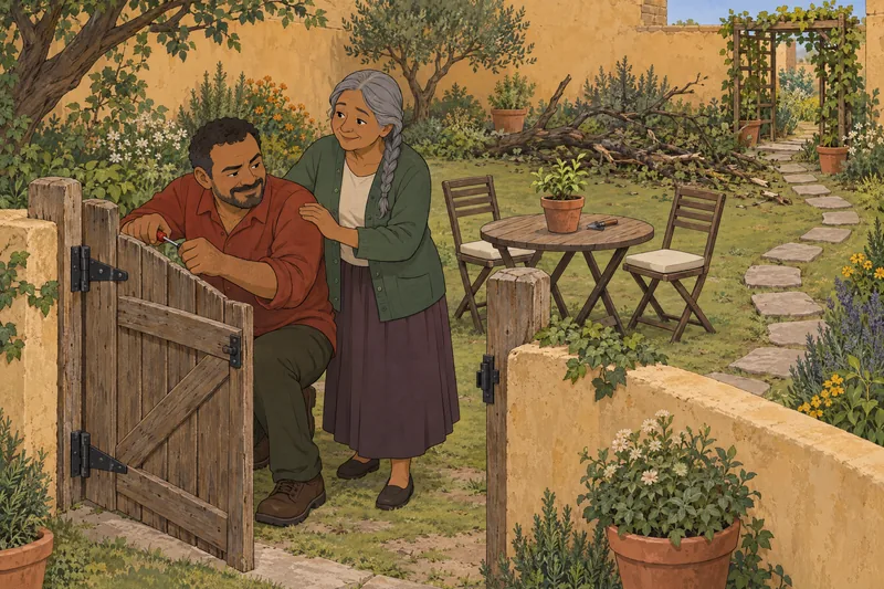 Inner Strength Test: mending the garden gate