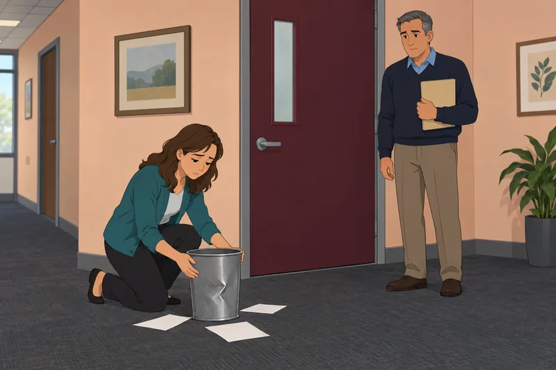 Intermittent Explosive Disorder leaves a dented wastebasket.