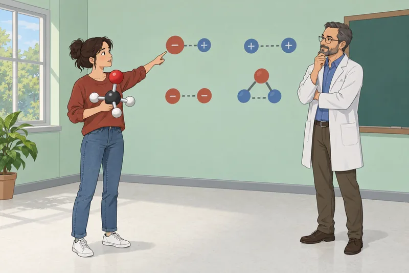Intermolecular Forces Quiz: a learner studies molecular attraction.
