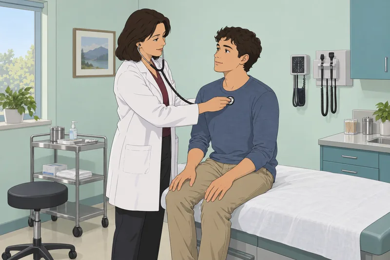 Internal Medicine Quiz shows a calm clinic examination.
