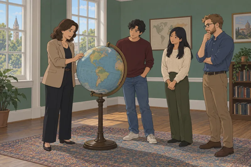 International Current Affairs opens a classroom review.