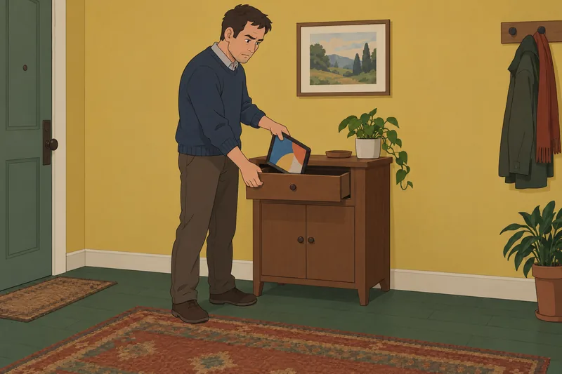Internet Addiction Test shows the tablet stored.