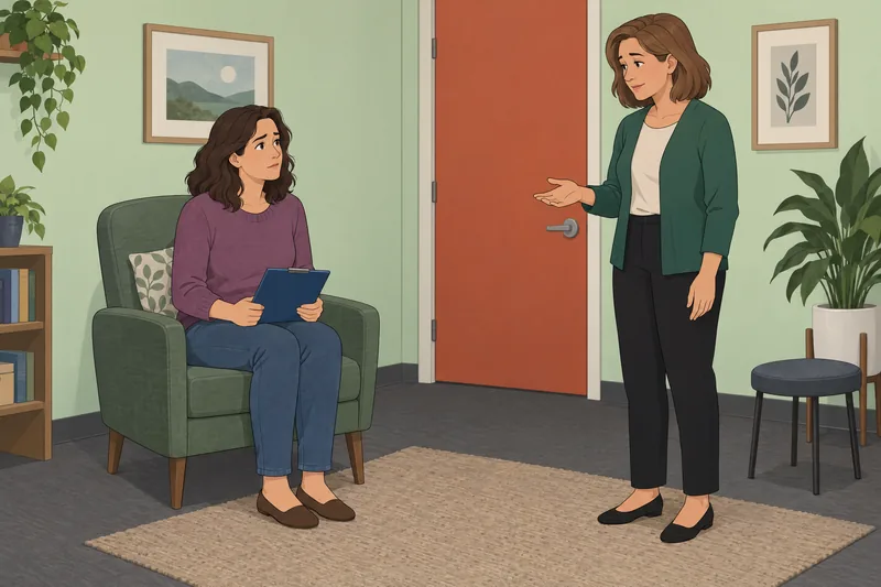 Interpersonal Sensitivity Measure appears in a clinic conversation.