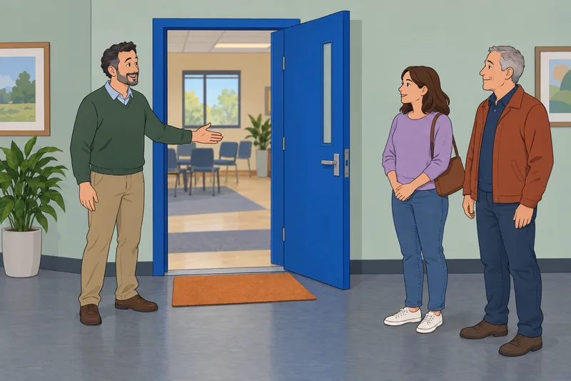 Introvert or Extrovert: conversation begins at the doorway.