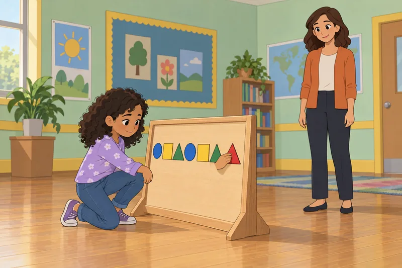 IQ Test for a child explores patterns.