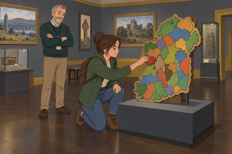 An atlas supports the Irish Counties Quiz.