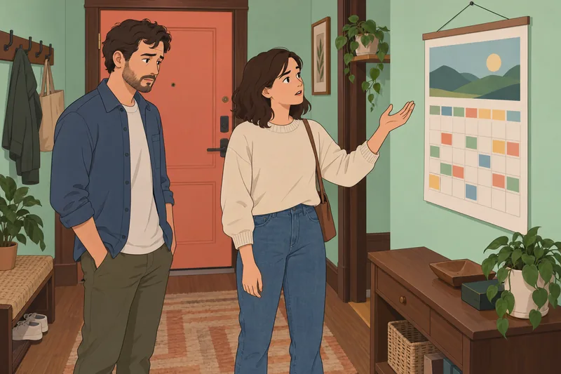 cuestionario ¿Él me: una conversación tranquila en el pasillo.