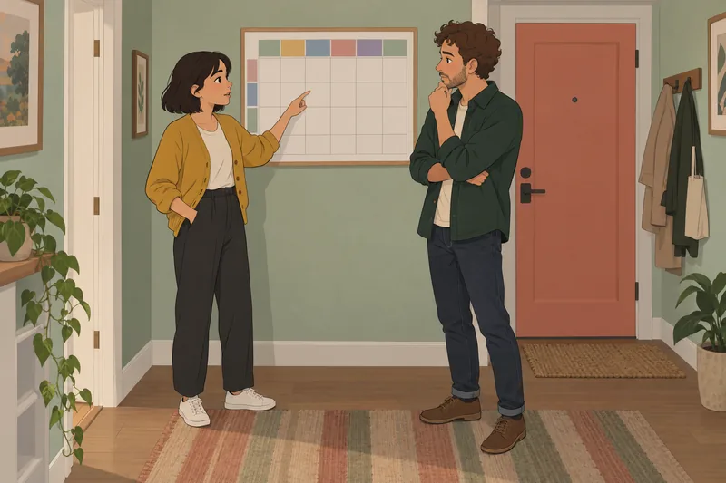 Is He Serious: a quiet doorway conversation.