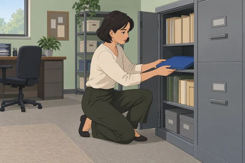 Is Human Resources: a trainee reviews records.