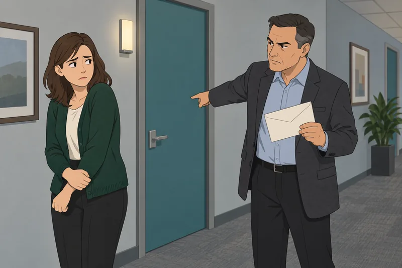 Is My Boss: a tense hallway exchange.