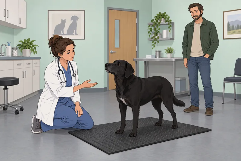 Is My Dog pausing on a clinic mat?