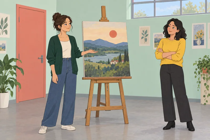 Is My Friend noticing my bright painting?