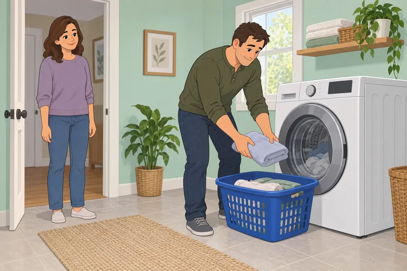 ¿Es mi esposo quien organiza la ropa?