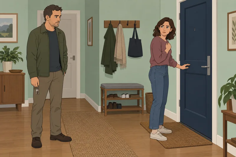 Is My Husband appears beside a closed door.