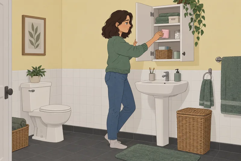 Is My Period: Woman checks a plain packet.