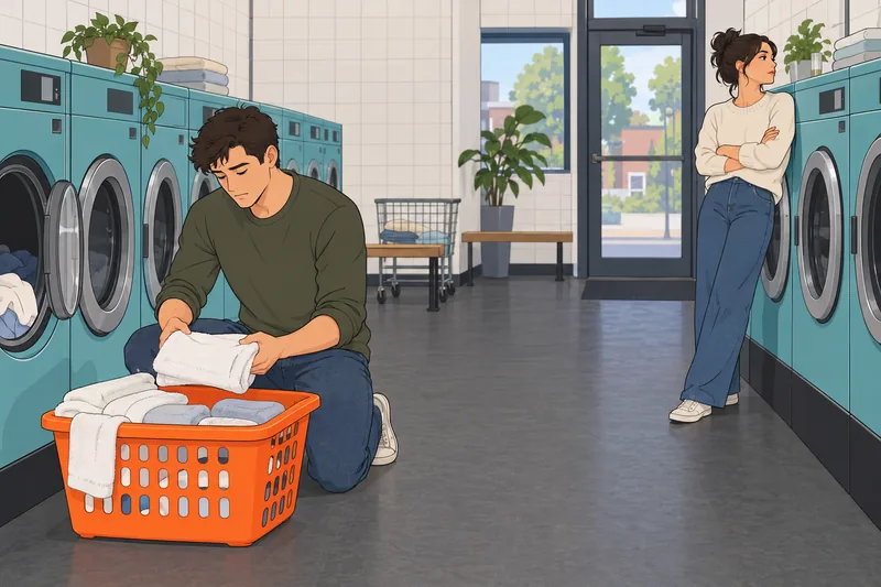 Is My Relationship: one person handles laundry.