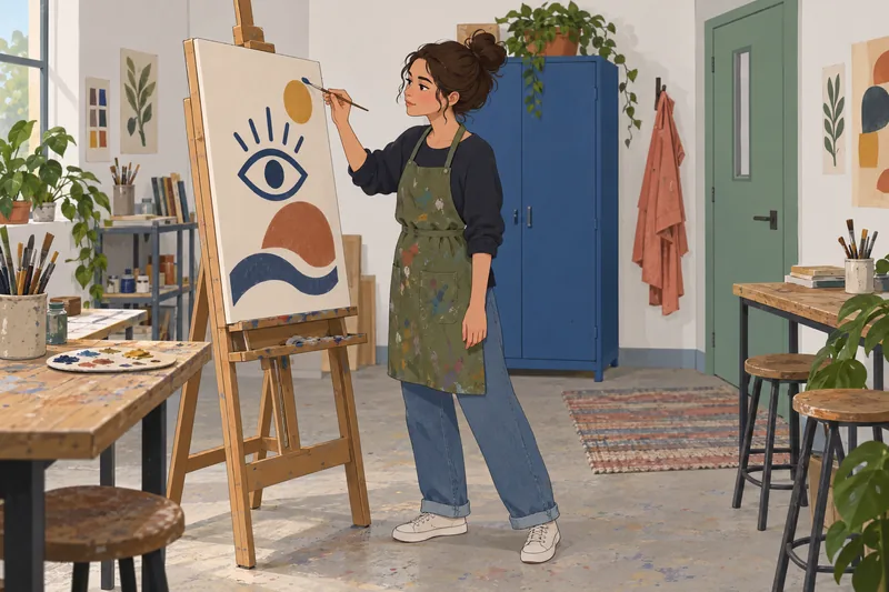 Is My Third appears in an art classroom.
