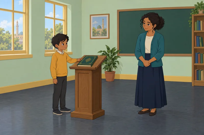Islamic Quiz for children reviews Quran basics.