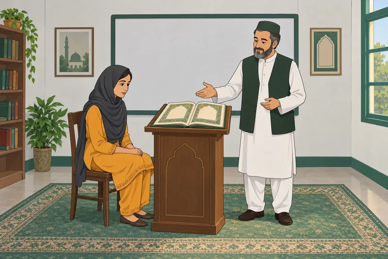 Islamic Quiz in class checks foundational knowledge.