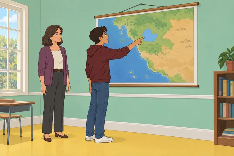 El cuestionario sobre Israel en una clase.
