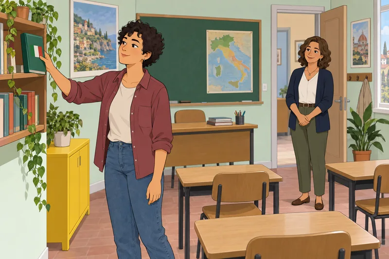 cuestionario de italiano muestra práctica en clase.