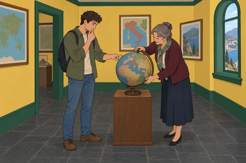 El cuestionario sobre las regiones muestra piezas cartográficas.