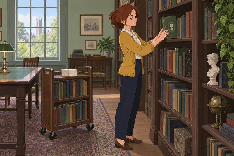 El cuestionario sobre Jane ocurre en una biblioteca.