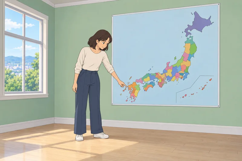 El cuestionario sobre las prefecturas usa un mapa.