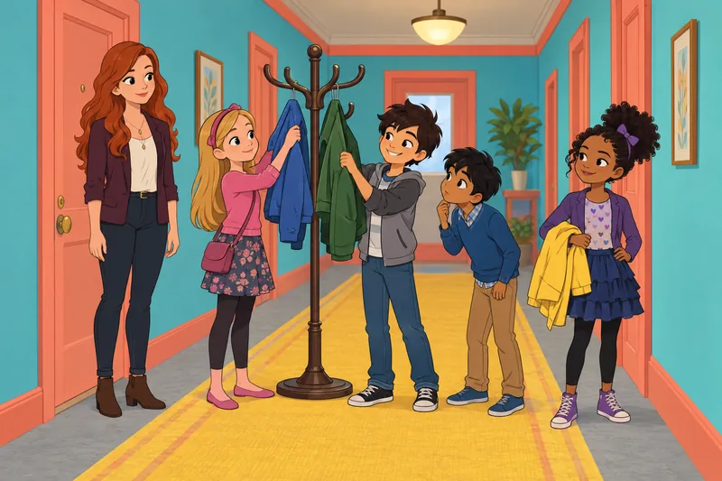 Jessie Characters Quiz shows five characters choosing jackets.
