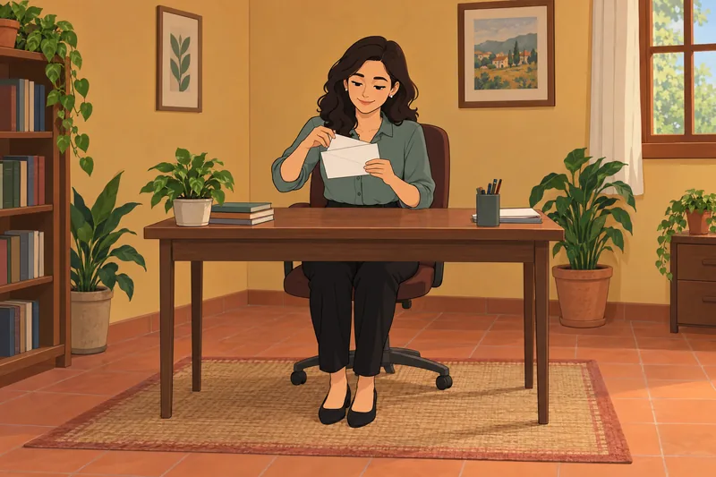Job Satisfaction Scale shows a relaxed office employee.