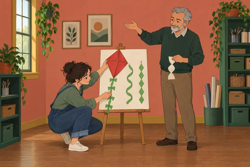 El cuestionario de creatividad junto a una cometa.