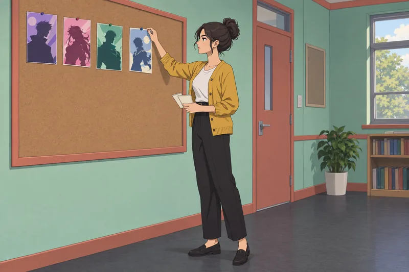 JoJo Character Quiz shows a classroom choice.