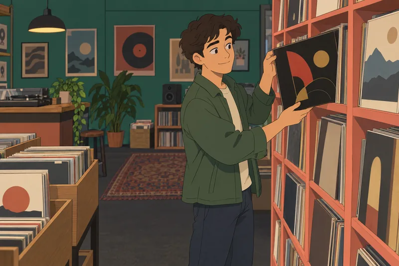 Juice WRLD Quiz in a record shop.