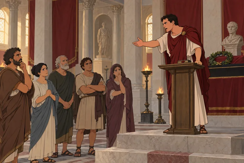 Julius Caesar Act follows Antony before the crowd.