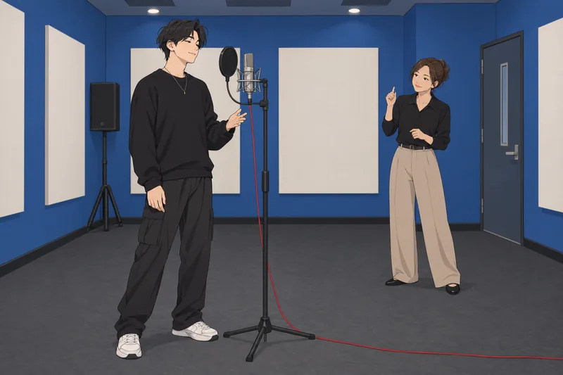 Quiz de personalidad captura una práctica vocal.