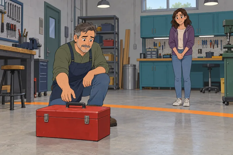 Karpman Drama Triangle depicts paused help beside tools.