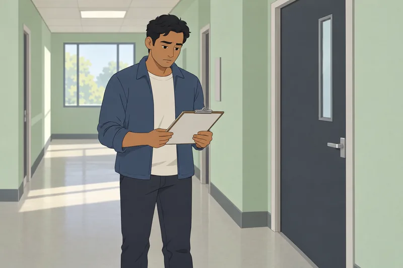 Kessler Psychological Distress appears in a clinic hallway.