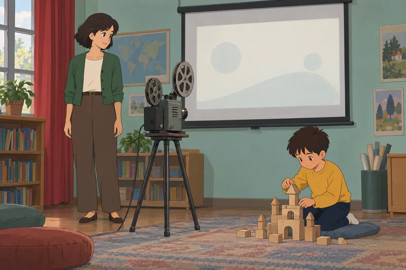 Quiz de películas empieza con un proyector.